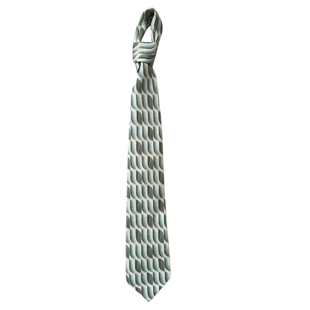 Carlos Devenezia Green Abstract neck Tie 100% Silk mens designer business casual